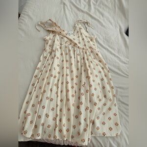 Floral Cream women’s strappy dress